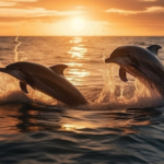 Dolphins jumping off coast of Anna Maria Island
